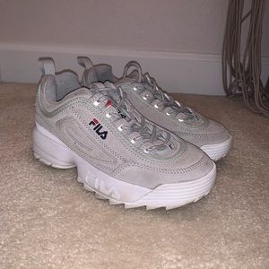 Grey SUEDE Fila disrupters